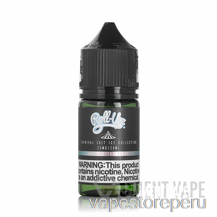 Vape Peru Sal De Algodón De Azúcar Azul Hielo - Carnaval - Jugo Roll Upz - 30ml 50mg